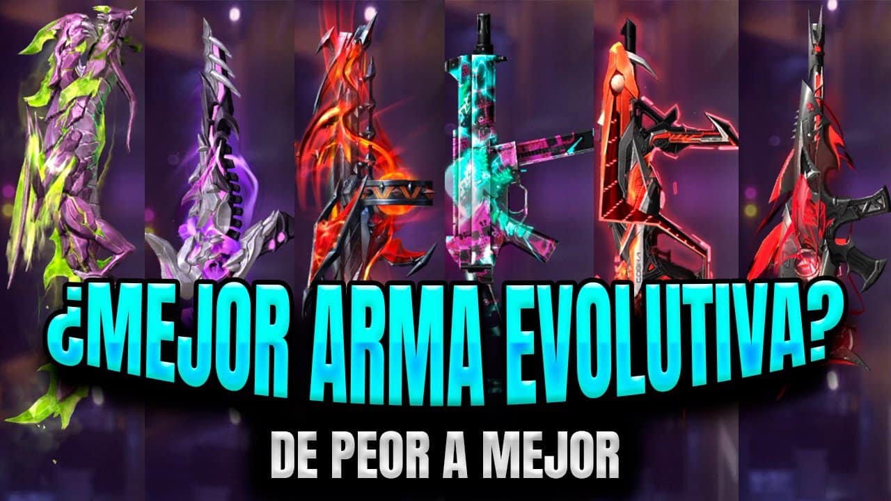 cuales son las armas evolutivas mas poderosas en free fire