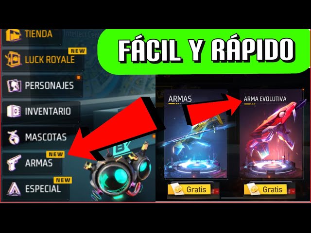 que son las armas evolutivas en free fire y como se obtienen